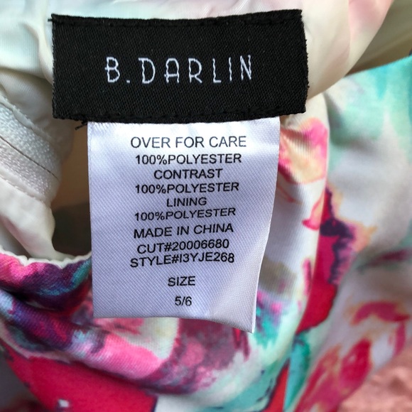 B Darlin Strapless Colorful Party Dress - Picture 5 of 5